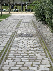 Trilhos para os barris de vinho