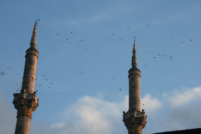 Os minaretes da Mesquita de Ortaköy