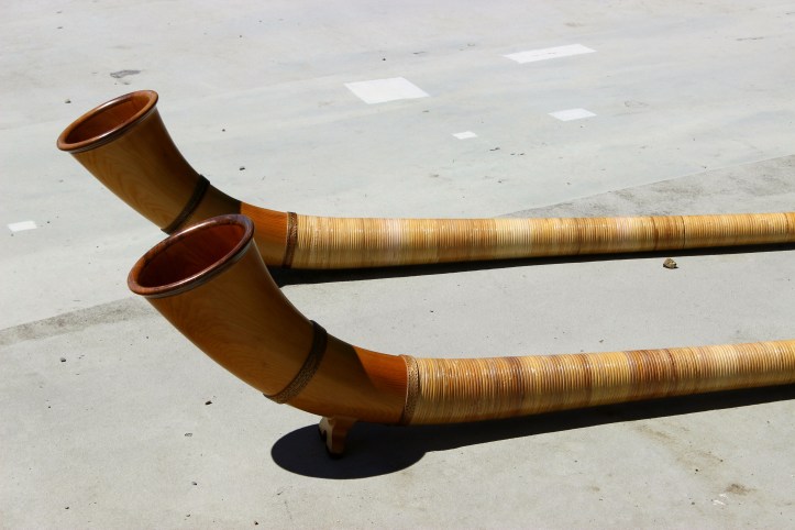 Trompas alpinas descansam no fim do dia